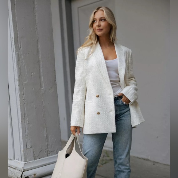 Anine Bing Boucle Jasmine Blazer Size Small - Picture 5 of 12